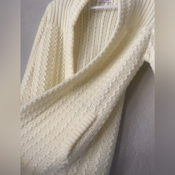 Vintage Country Craft Cardigan Sweater Women's Size Medium Beige 70’s 80’s GUC - Picture 13 of 15